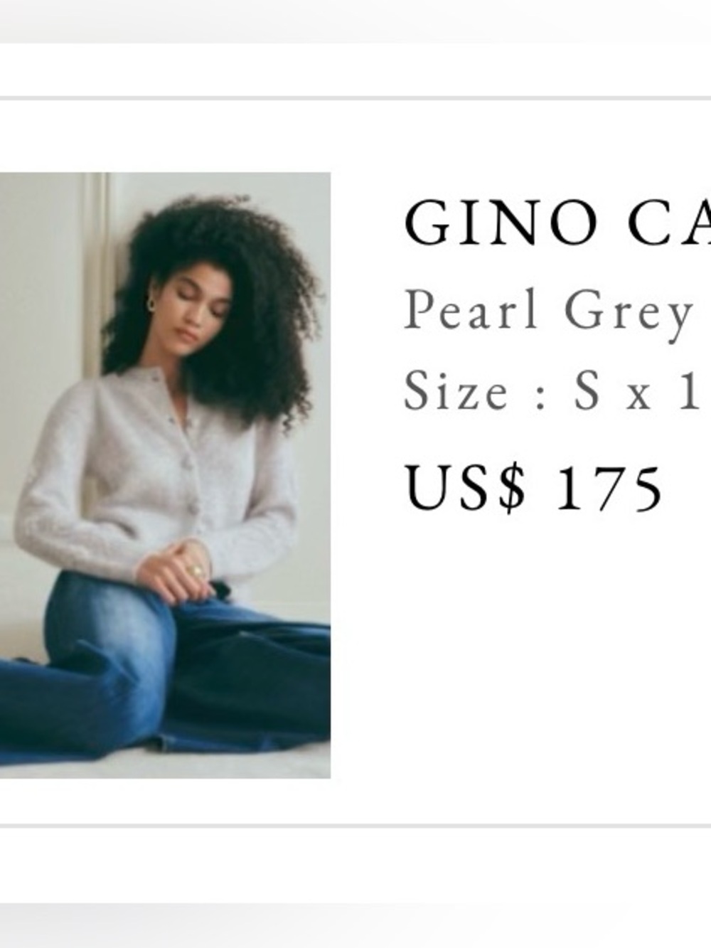 Sézane Gino gray cardigan small